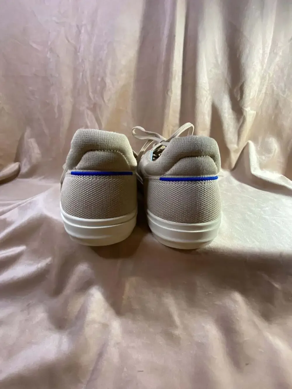 Rothy's RS02 Lace-Up Low Top Knit Sneakers in Beige